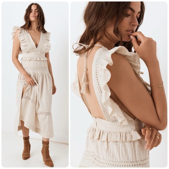 NEW! Spell & the Gypsy Collective Biscuit Lola Frill Maxi Dress - Picture 1 of 17